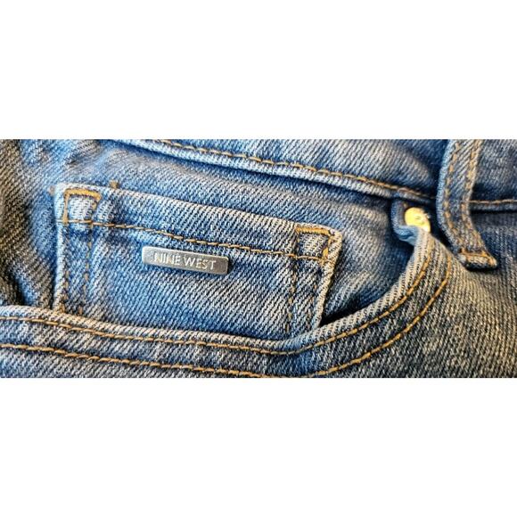 NINE WEST Sz 16 Women's High Rise Perfect Skinny Jeans Stonewashed Distressed - Picture 11 of 13